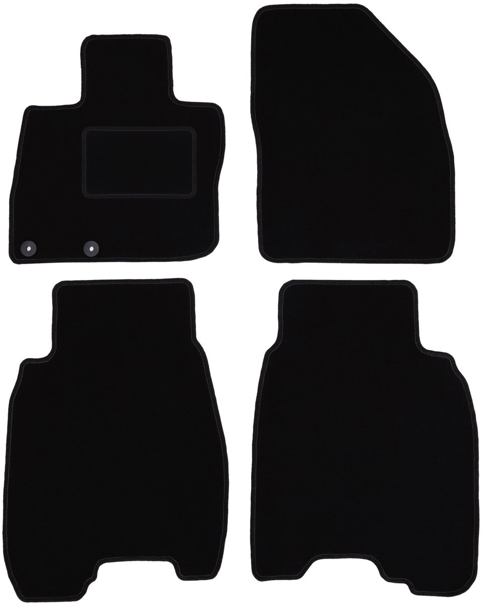 Zwarte veloursmatten voor: Honda Civic VIII hatchback (2006-2012)
