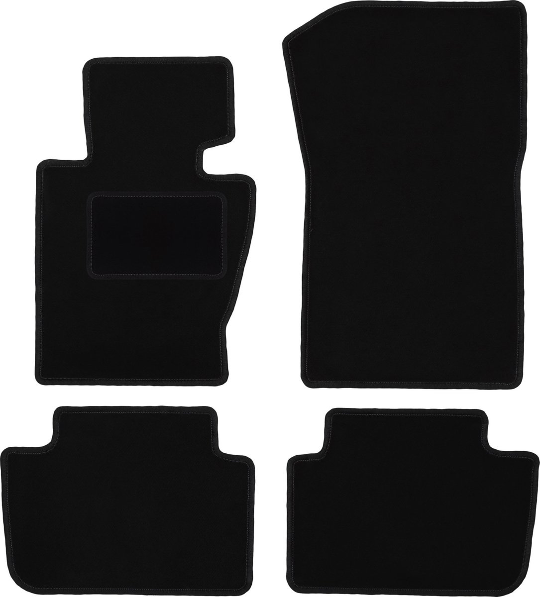 Zwarte velours vloermatten voor: BMW X3 E83 SUV (2003-2010)