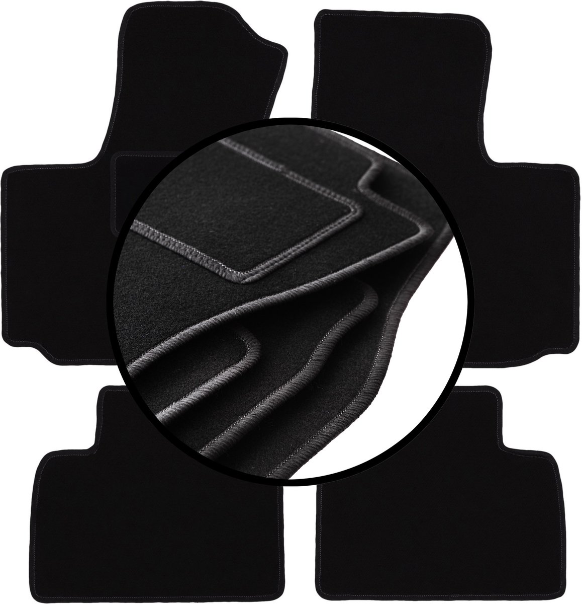 Complete set veloursmatten voor: Fiat Doblo I combivan (2000-2009)