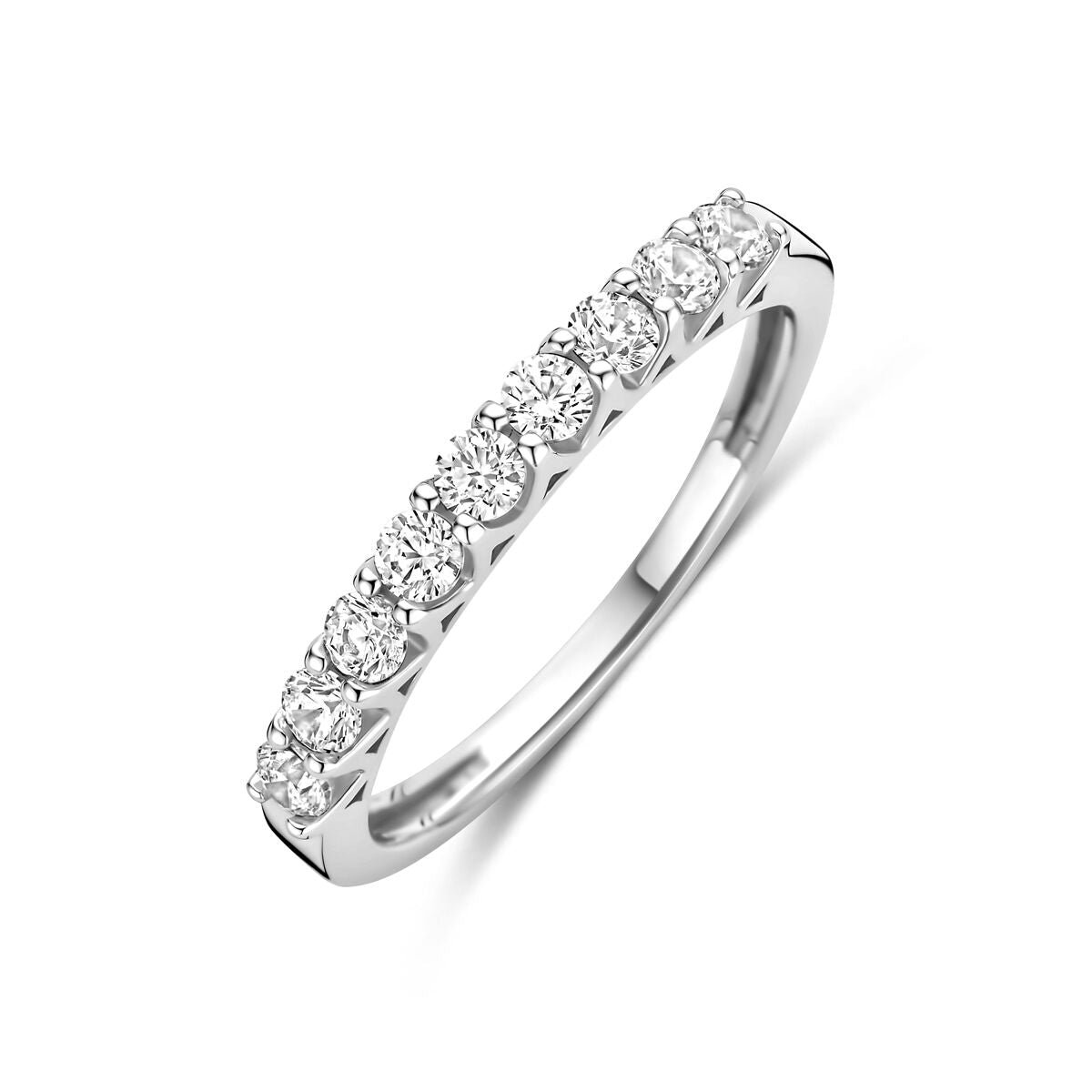 Zilveren Gerhodineerde Ring Zirkonia 1341243