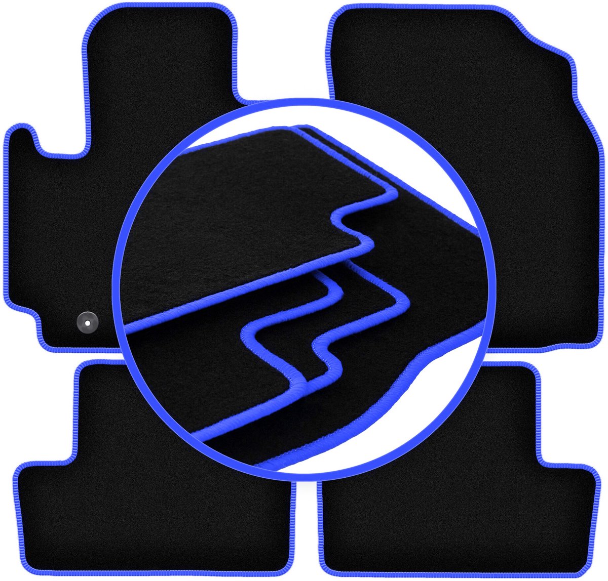 CARLUX-BLUE automatten voor: Toyota RAV4 II 2WD 5-deurs (2001-2005)