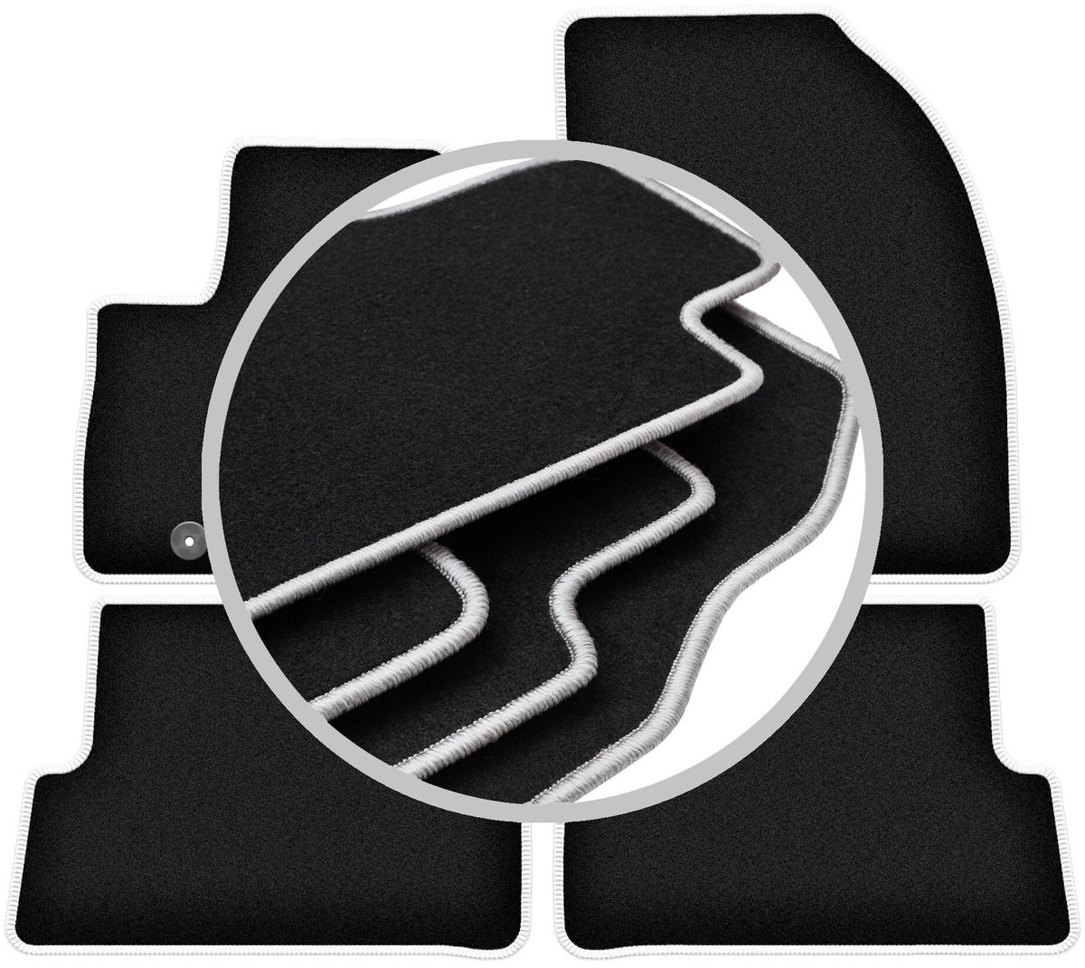 CARLUX-SILVER automatten voor: Ford C-MAX MK1 minivan (2003-2010)