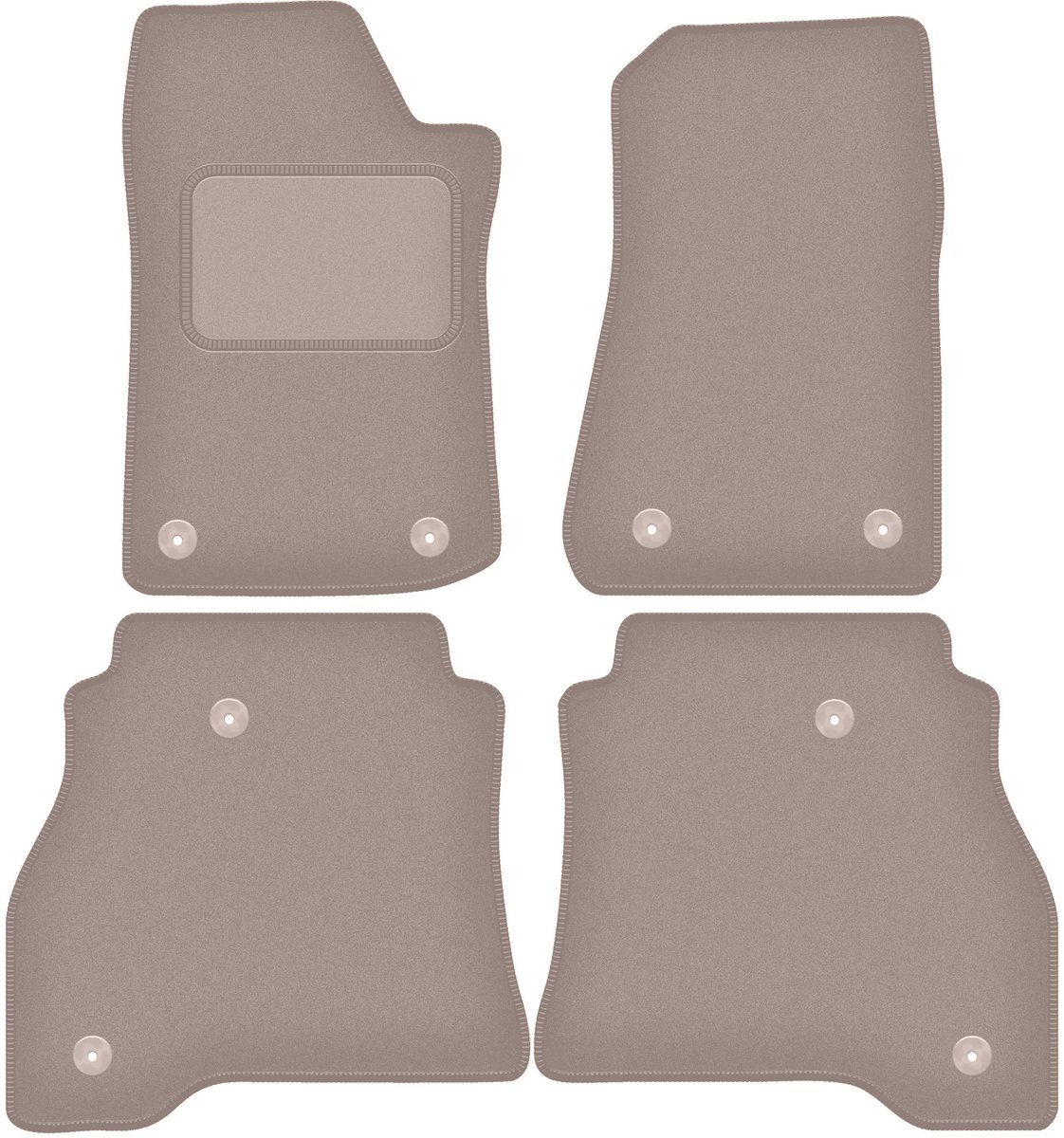 Beige velours vloermatten voor: Jeep Gladiator 0 (2019-)