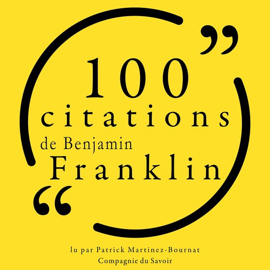 100 citations de Benjamin Franklin - cover