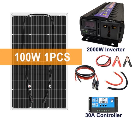 Solarmodule 600W 800W 1000W Solarpanel Hybrid Kit 400W Windgenerator für Heim eB