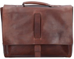 JOOP! Schoudertas Laptoptas met laptopvak Loreto Kreon Briefbag MHF Dark Brown Bruine