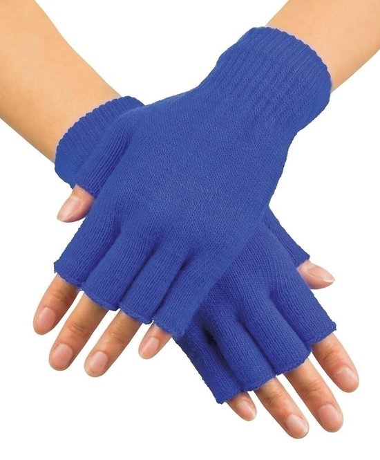 Vingerloze handschoenen blauw | bol.com