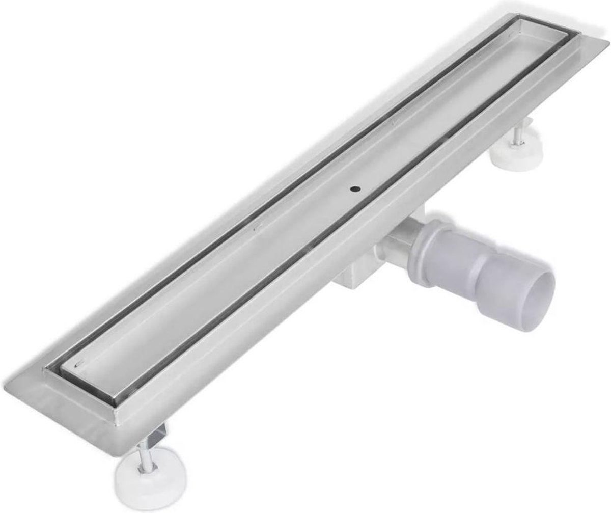vidaXL Designafvoer douchegoot RVS 640 x 110 mm