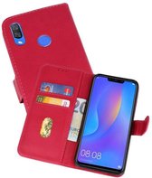 Huawei P Smart Plus Hoesje Kaarthouder Book Case Telefoonhoesje Roze
