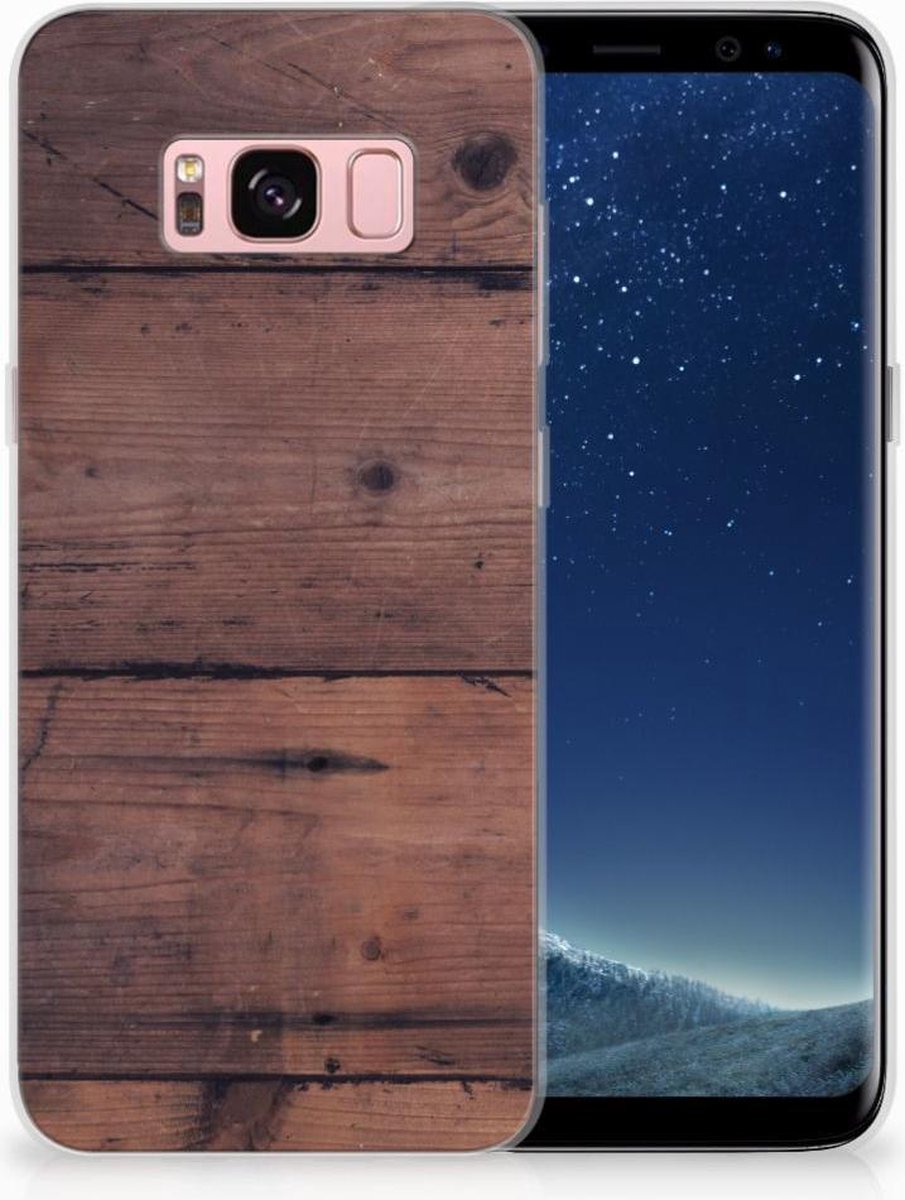 Samsung Galaxy S8 Bumper Hoesje Old Wood