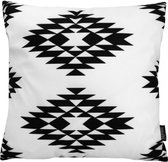 Ava Aztec 1 Kussenhoes | Katoen/Polyester | 45 x 45 cm | Zwart/Wit