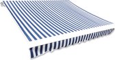 The Living Store Vervangend Luifeldoek - Blauw en wit - 380 x 295 cm - 100% Polyester - Geschikt voor luifelframes van 4 x 3 m