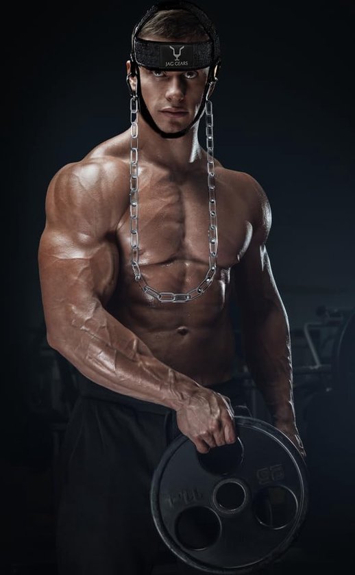 JAG GEARS Neck Trainer - Necktraining voor gym - 7 mm neopreen - 110 cm ...