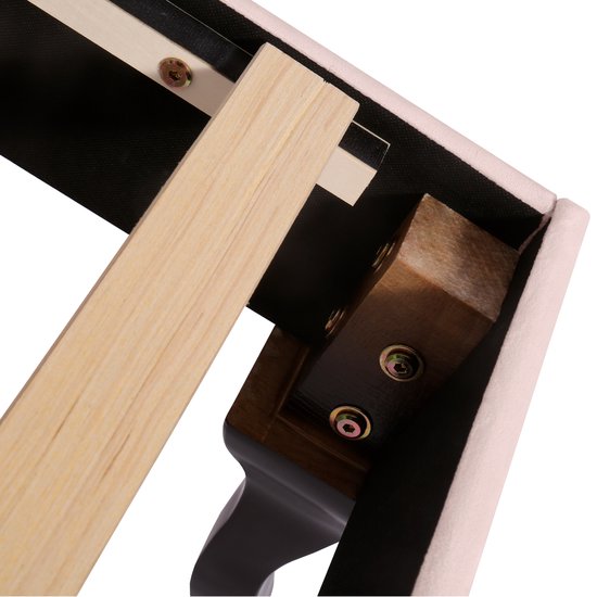 Lit double rembourré Merax - Lit pour 2 personnes avec tête de lit réglable - Rose