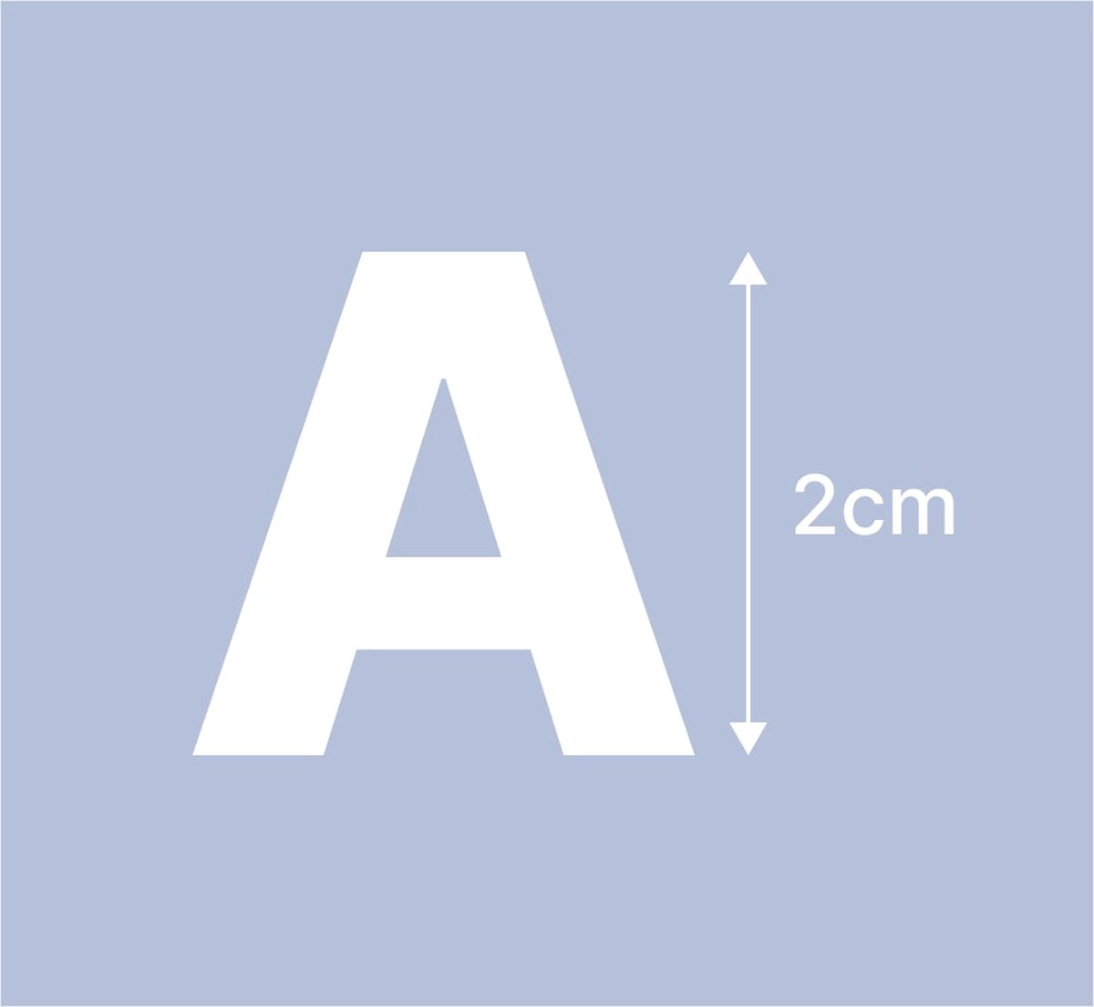 Letter stickers / Plakletters - Stickervellen Set - Wit - 2cm hoog - Geschikt voor binnen en buiten - Standaard lettertype - Mat — afbeelding 2