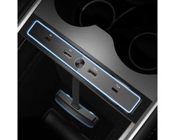 Tesla Model Y en Model 3 USB Hub 4-in-1: Premium Accessoire voor Nederland & België