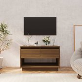 vidaXL - Tv-meubel - 70x41x44 - cm - bewerkt - hout - bruin - eikenkleur