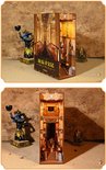 Twee weergaven van het 'Adventure in Egypt' bouwpakket met Egyptische figuren en decoraties.