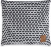Coussin Knit Factory Mila 50x50 Anthracite / Gris Clair