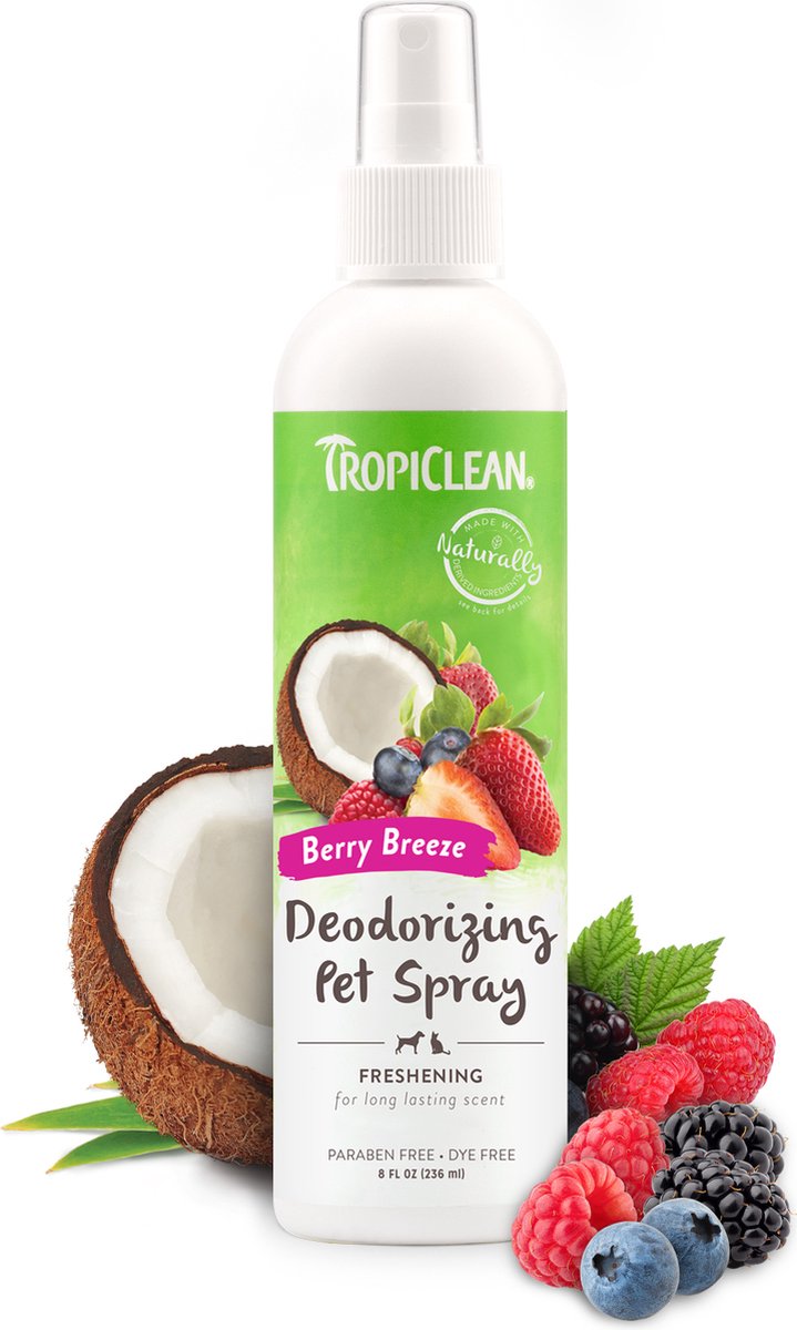 TropiClean Berry Breeze - Honden Deodorant Spray - 236ml