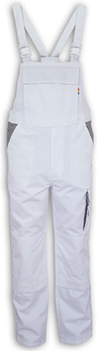 Carson Workwear 'Contrast Bib Pants' Tuinbroek/Overall White - 27