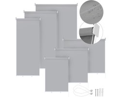 Rolgordijn Thermo - Verduisterend - Verticaal Zonnescherm - Duurzame Rolgordijn Waterdicht - Grijs 140 x 240 cm