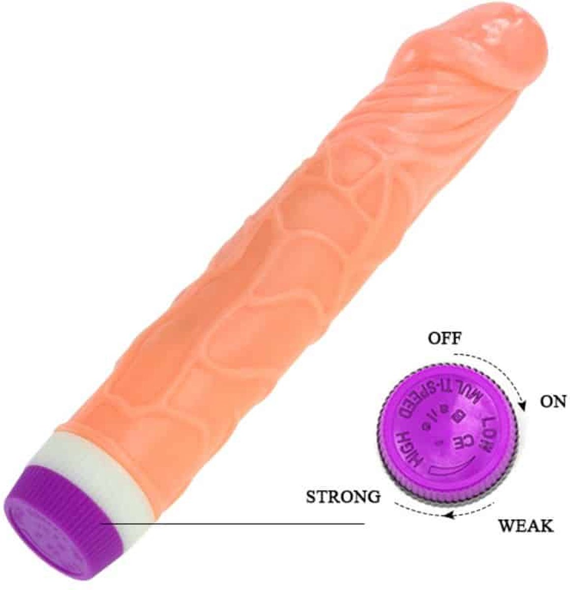 Goedkoopste BAILE VIBRATORS | Baile Waves Of Pleasure Realistic Vibrating 22.5 Cm