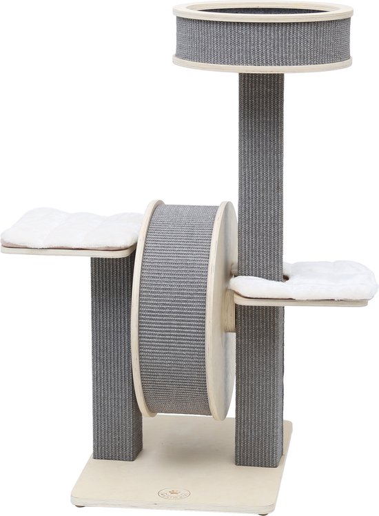 4animalz® Stabiele Krabpaal met katten Loopwiel