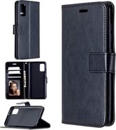 LuxeBass Hoesje geschikt voor LG K52 - Boekhoesje met kaartvakken - Zwart gsm hoesje - telefoonhoes - telefoonhoesjes