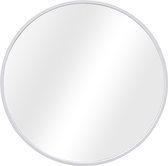 Spiegel Marjory - Hangende Spiegel - Rond - Ø40cm - Wit - Aluminium en Glas - Stijlvolle uitstraling