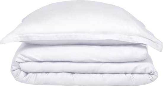 Coco & Cici - linge de lit doux, luxueux et durable - dekbedovertrek - simple - 140 x 200 - blanc