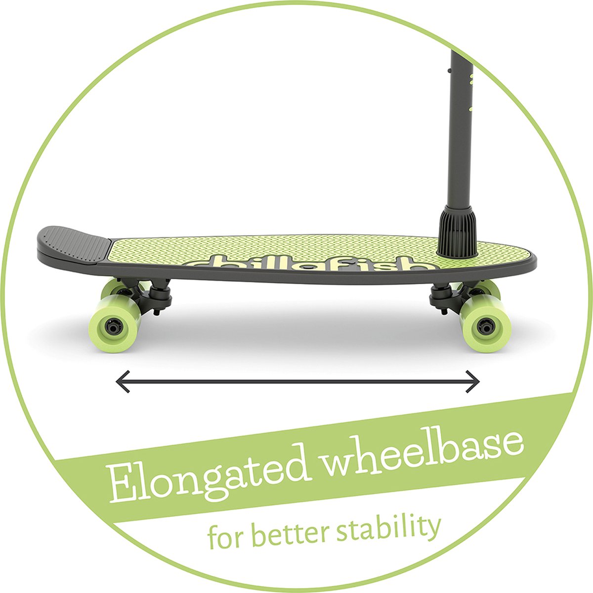 Chillafish Skateboard en Step 2-in-1 - Kinderstep omvormbaar naar Skateboard - Groen - Jongens en meisjes 3 jaar en ouder - Verstelbaar stuur - Model Skatieskootie 2 — afbeelding 9