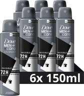 Dove Men+Care Advanced Invisible Dry Anti-Transpirant Deodorant Spray - 6 x 150 ml - Voordeelverpakking