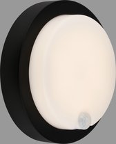 BRILONER - PULA - LED-buitenwandlamp op batterijen, sensor, zwart, LED, 4W