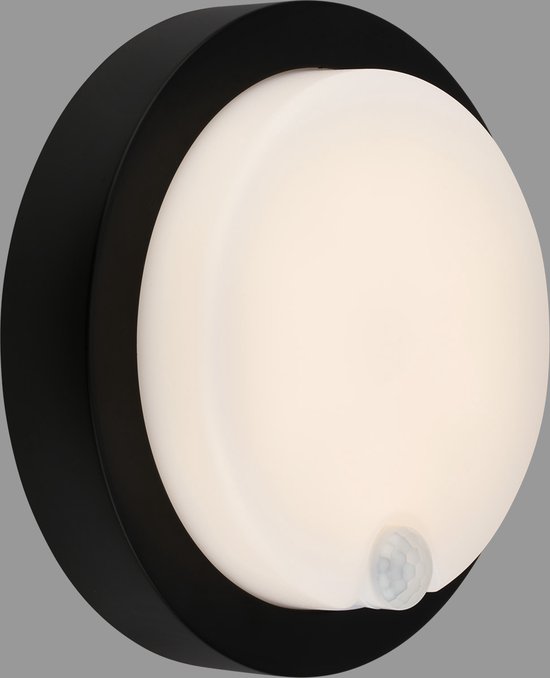 BRILONER - PULA - LED-buitenwandlamp op batterijen, sensor, zwart, LED, 4W