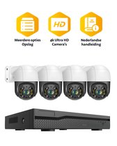 Teceye Compleet Camera Beveiliging Set met 4x POE Camera - CCTV Camerasysteem - Beveiligingscamera Set - Bewakingscamera Set - Beveiligingscamera - Beveiligingscamera binnen - Beveiligingscamera Buiten