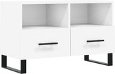 vidaXL TV 80 x 36 x 50 cm Bois traité Blanc