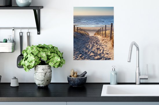 Affiche Plage - Mer - Pays- Nederland - Dunes - Soleil - 30x40 cm