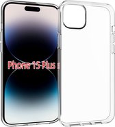 iPhone 15 Plus Hoesje - MobyDefend Transparante TPU Gelcase - Volledig Doorzichtig - GSM Hoesje - Telefoonhoesje Geschikt Voor iPhone 15 Plus
