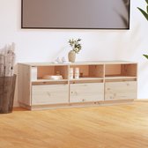 The Living Store TV-meubel - Grenenhout - 140 x 37 x 50 cm - Zweefpoten
