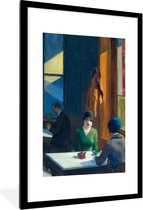 Fotolijst incl. Poster - Chop suey - Edward Hopper - 60x90 cm - Posterlijst