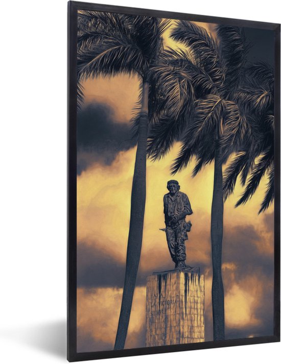 Image encadrée - Cadre photo monument Che Guevara noir 20x30 cm - Affiche encadrée (Décoration murale salon / chambre)