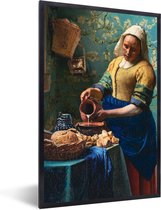 Fotolijst incl. Poster - Kamer decoratie aesthetic - Melkmeisje - Amandelbloesem - Vincent van Gogh - Vermeer - Oude meesters - Natuur - Aesthetic room decor - Posters - 40x60 cm