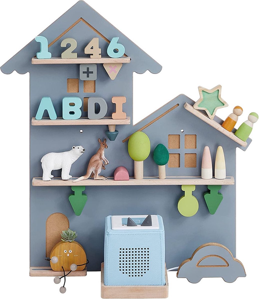 Wandplank voor kinderkamer - Voor Muziekdoos - Blauw
