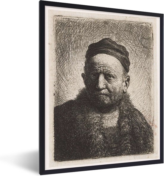 Fotolijst incl. Poster - De man met kalotje - Rembrandt van Rijn - Posterlijst
