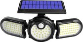 Buitenlamp met bewegingssensor – Buitenverlichting op Zonne Energie – Solar Buitenbeveiligingslamp – Dag Nacht Sensor – 112 LEDS – Zwart