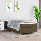 The Living Store Boxspringbed - donkerbruin - 203x100x35 cm - pocketvering