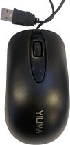 Bol.com Computer Muis met draad QS-101/Laptop muis met draad kleur Zwart aanbieding