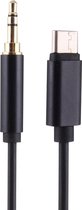 USB-C naar Aux 3.5 mm (male) adapter kabel - 1 meter - Zwart - Provium