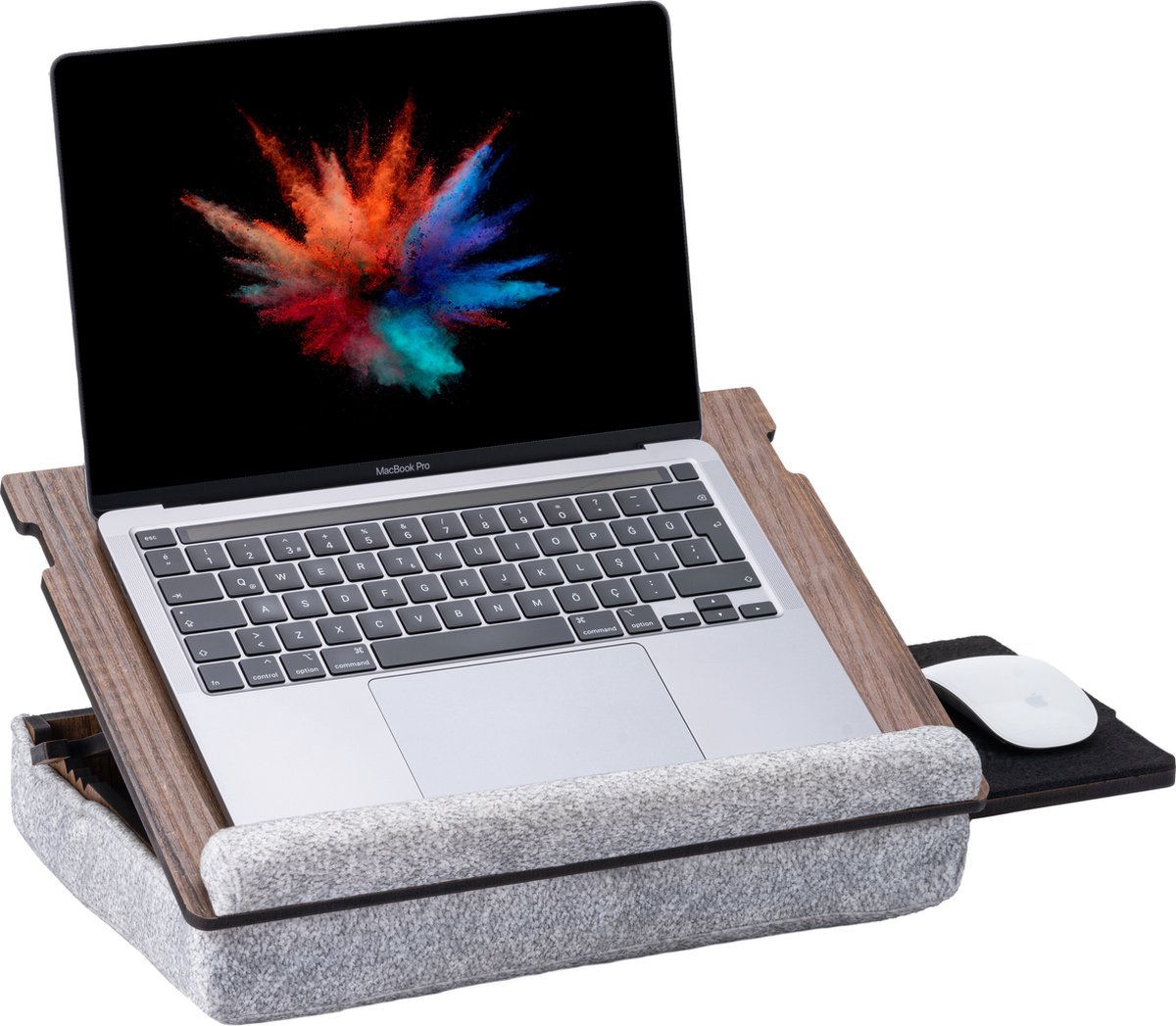 Laptopstandaard - Laptoptafel - Laptophouder - Laptopkussen - Schootkussen - Laptray - Schoottafel - Hoogte verstelbaar - Ergonomisch - t/m 16 inch